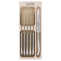 Coffret 6 couteaux à steak Lame dentée Laguiole inox - Visuel 0